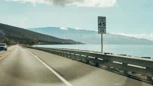 Maui dangerous to drive speed limit sign