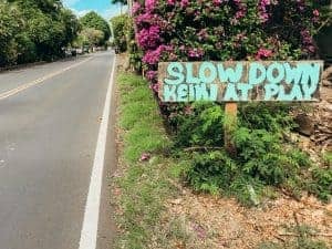 Maui safe to drive road signs