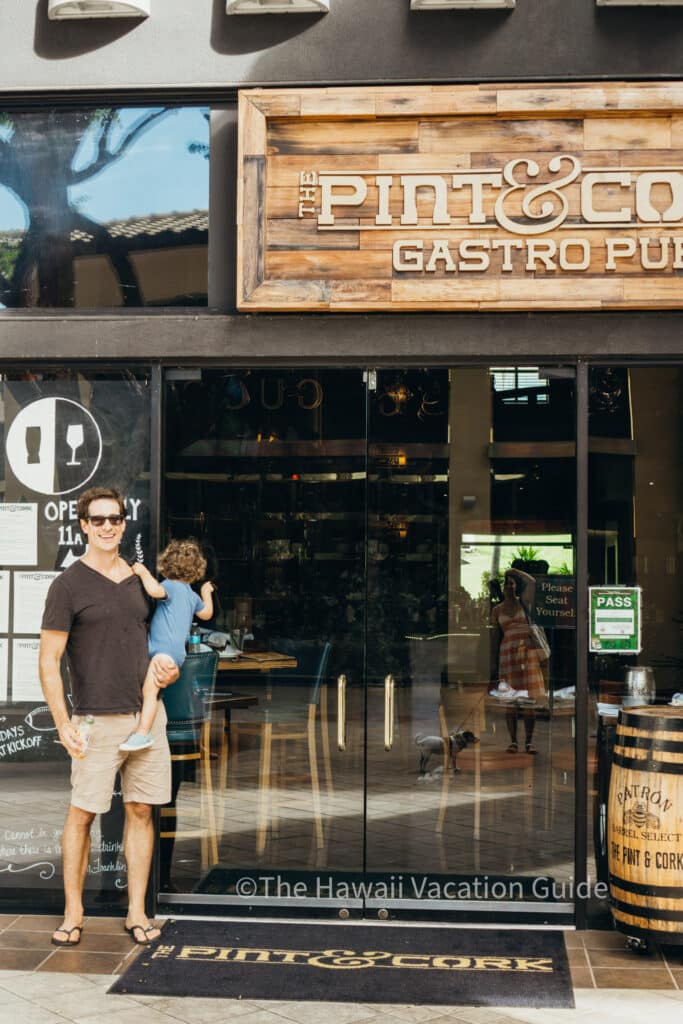 The Pint and Cork has one of the best Wailea Happy Hours