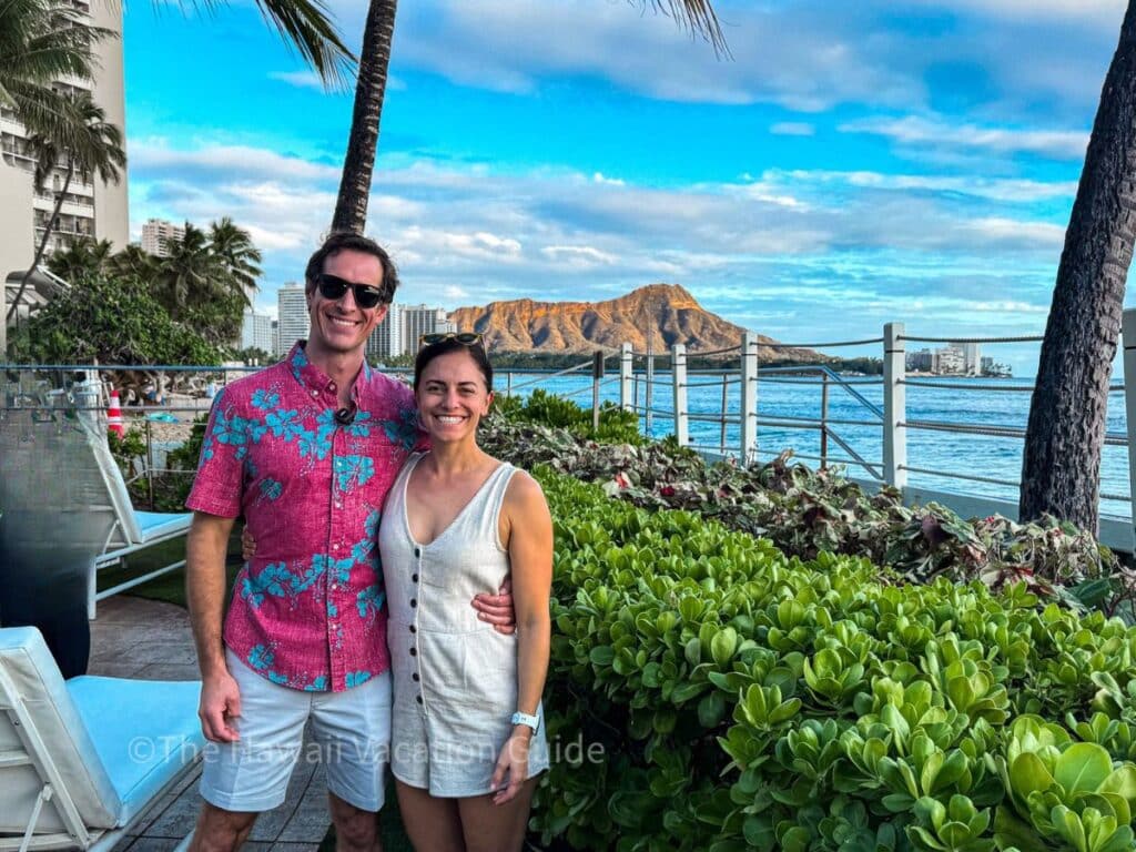 Jordan and Erica in front of Diamond Head Oahu
