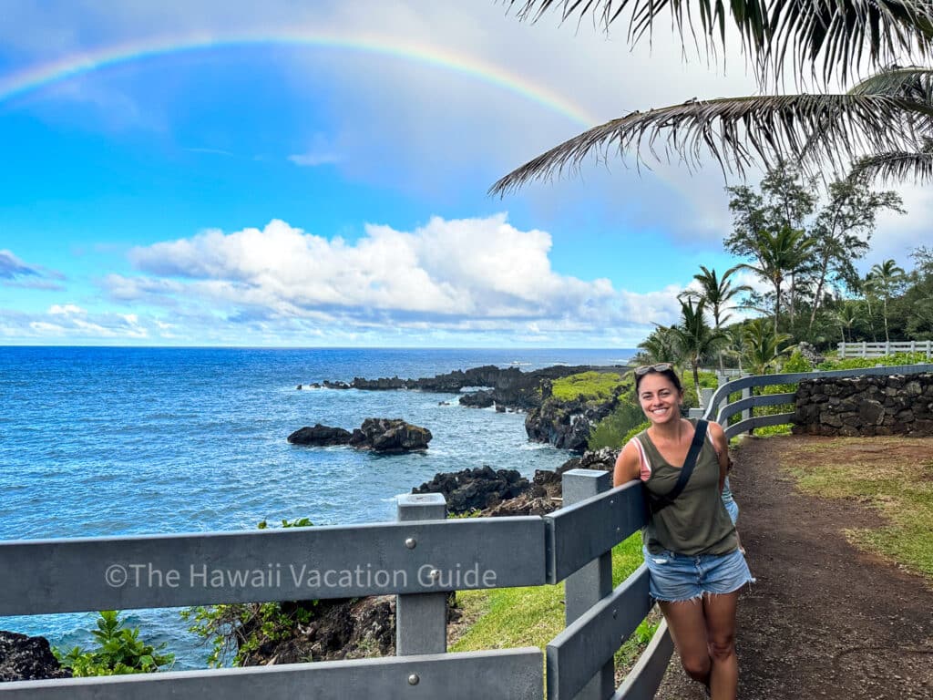 hana black sand beach where to stay