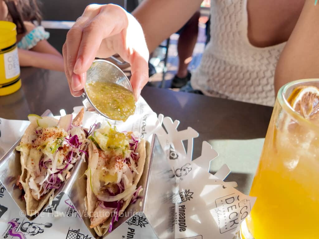 fish tacos happy hour lahaina coco deck
