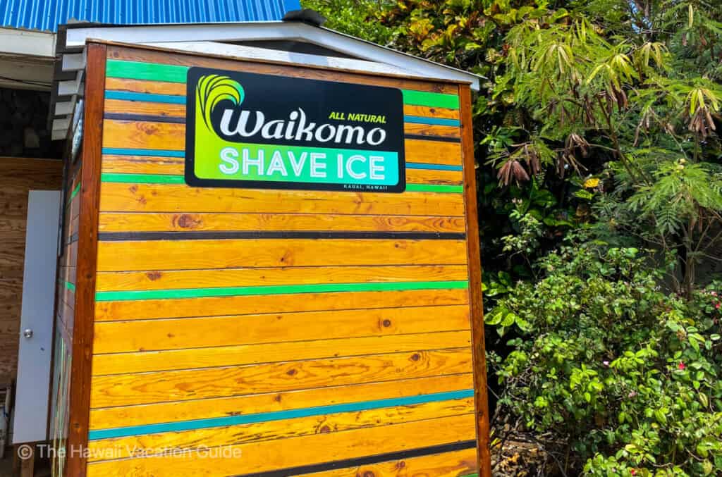 Best shave ice Kauai Waikomo