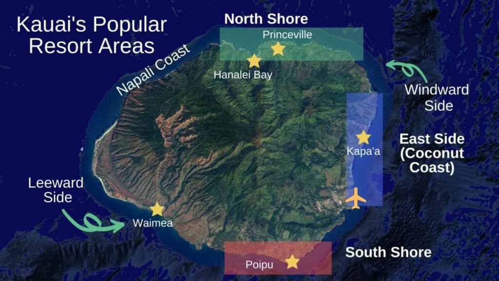 Kauai Hawaii map Packing LIst