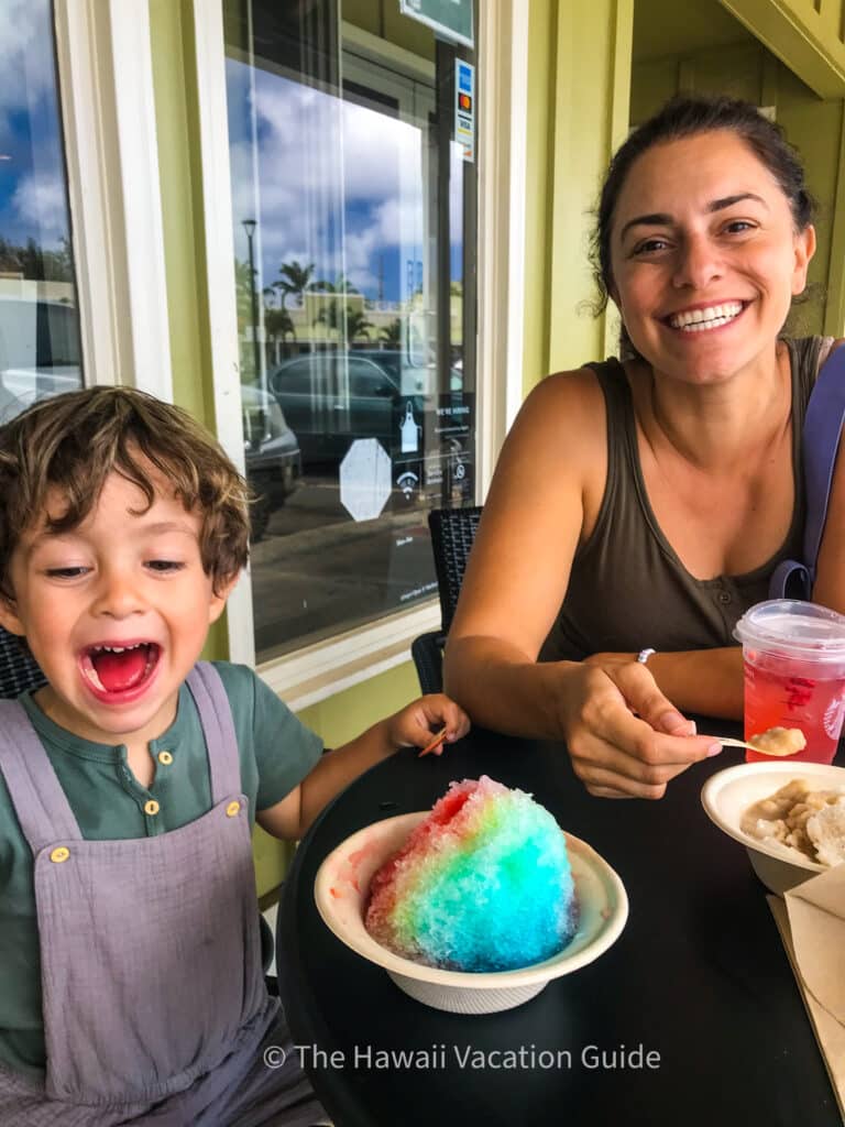 Things to do Kauai with Kids shave ice