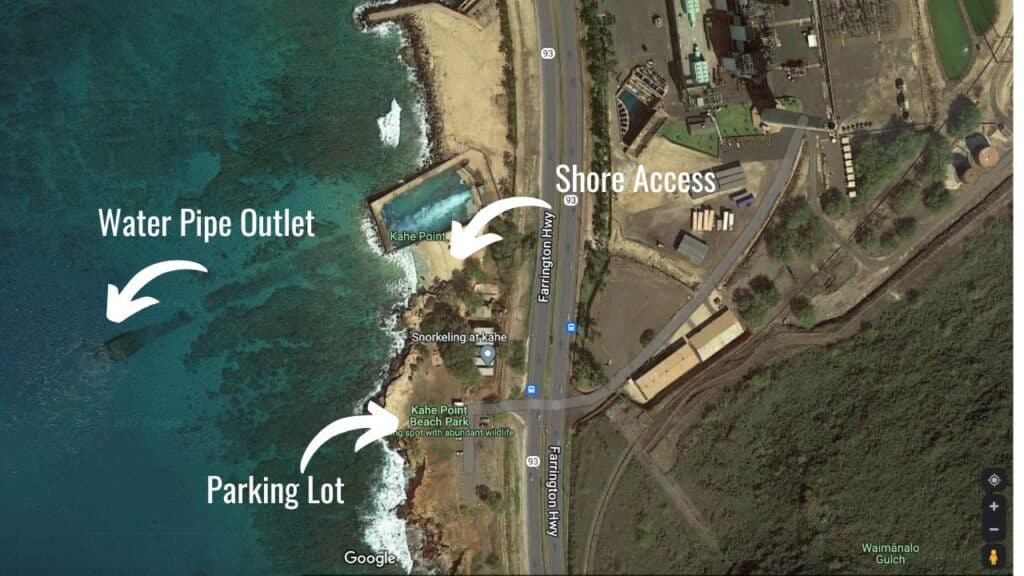 electric beach snorkeling spot oahu map