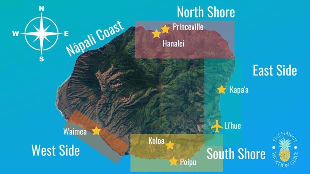 things to do on kauai map