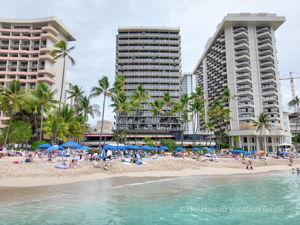Outrigger Waikiki Beach from Waikiki Beach