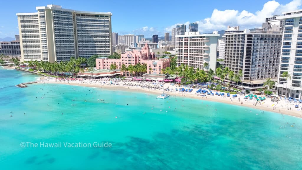 The Royal Hawaiian on Waikiki Beach