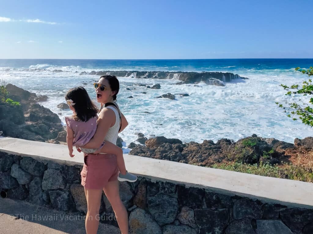 erica at big waves north shore oahu
