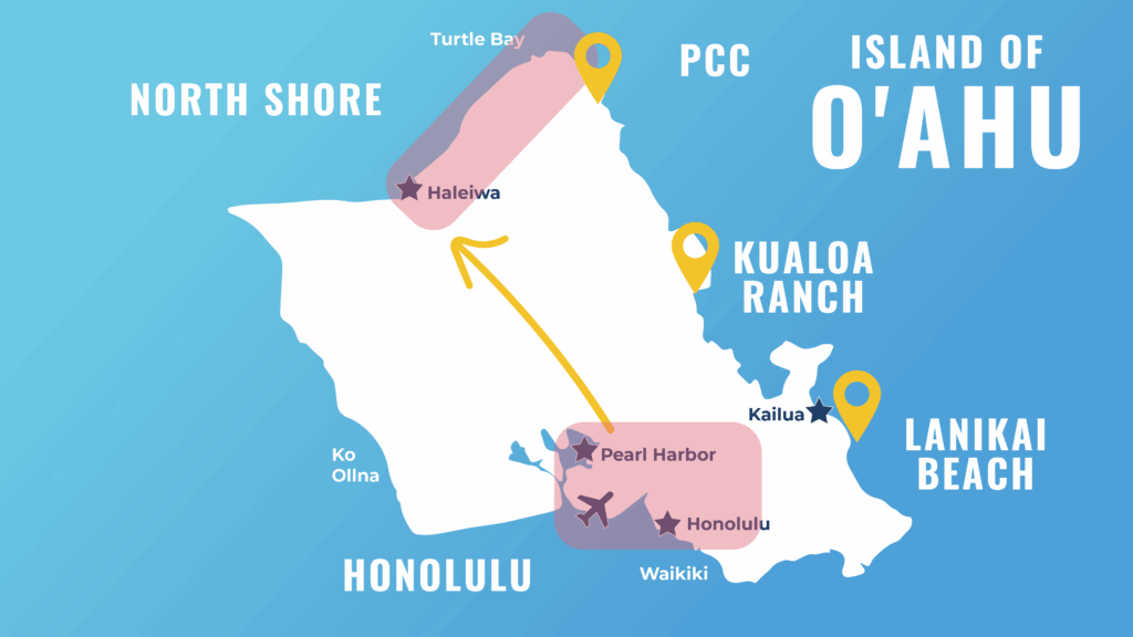 Must Do Things in Oahu Locations Map