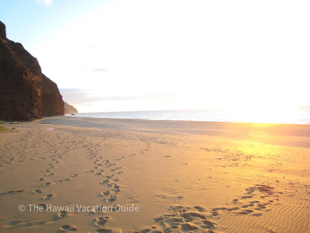 Kalalau Beach at the end of the trail