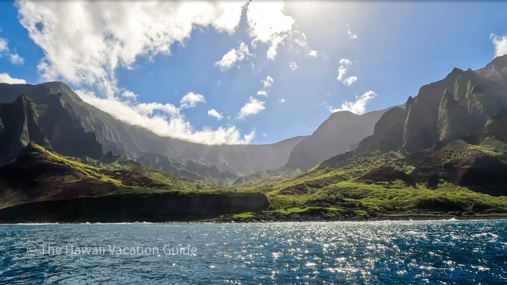 Kalalau Valley from a Na Pali Coast Boat Tour
