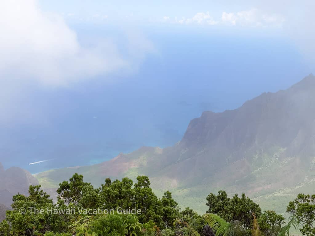 Kalalau Valley in the fog