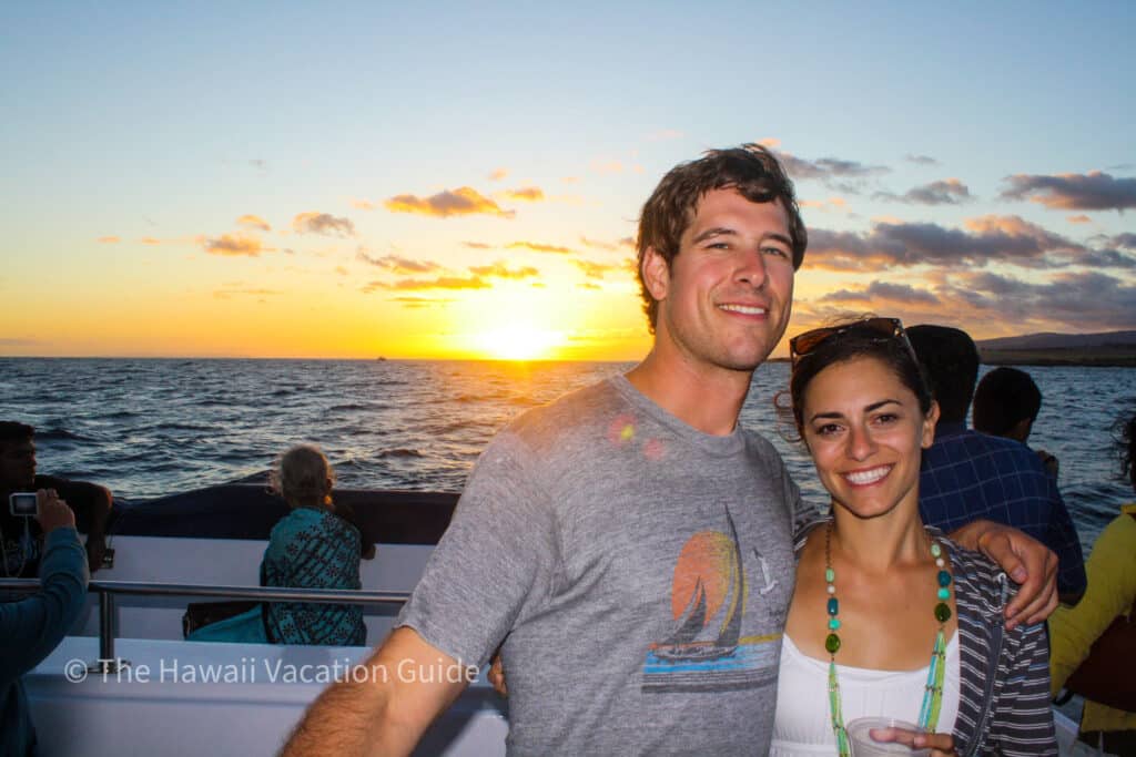 erica and me on a Na Pali Coast Sunset Cruise