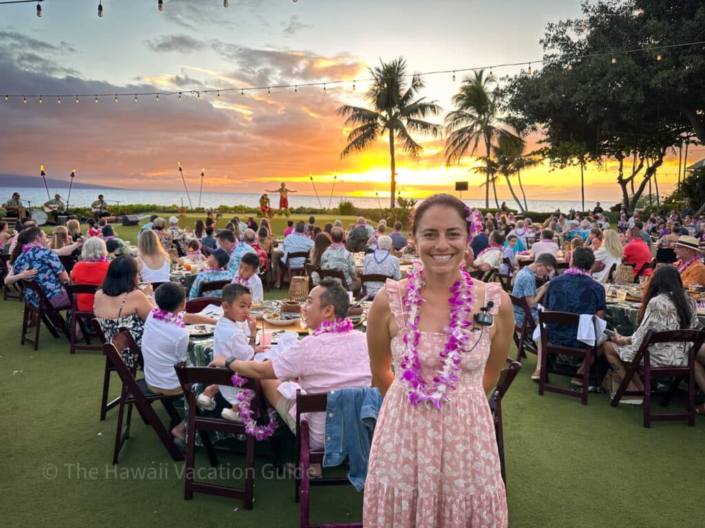 erica at a wailea luau