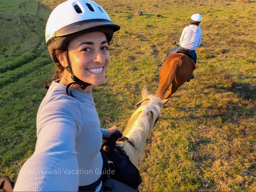 Erica horseback riding on the big island hawaii