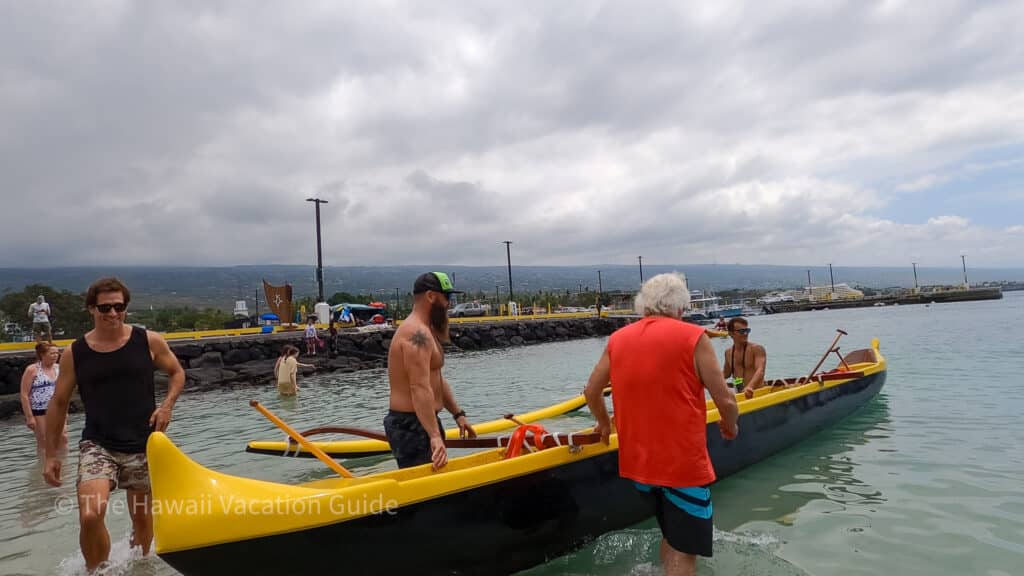 Kona outrigger canoe tour from Kailua-kona