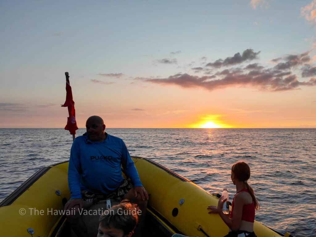 Puako Dive Adventures Review with Flipper at sunset