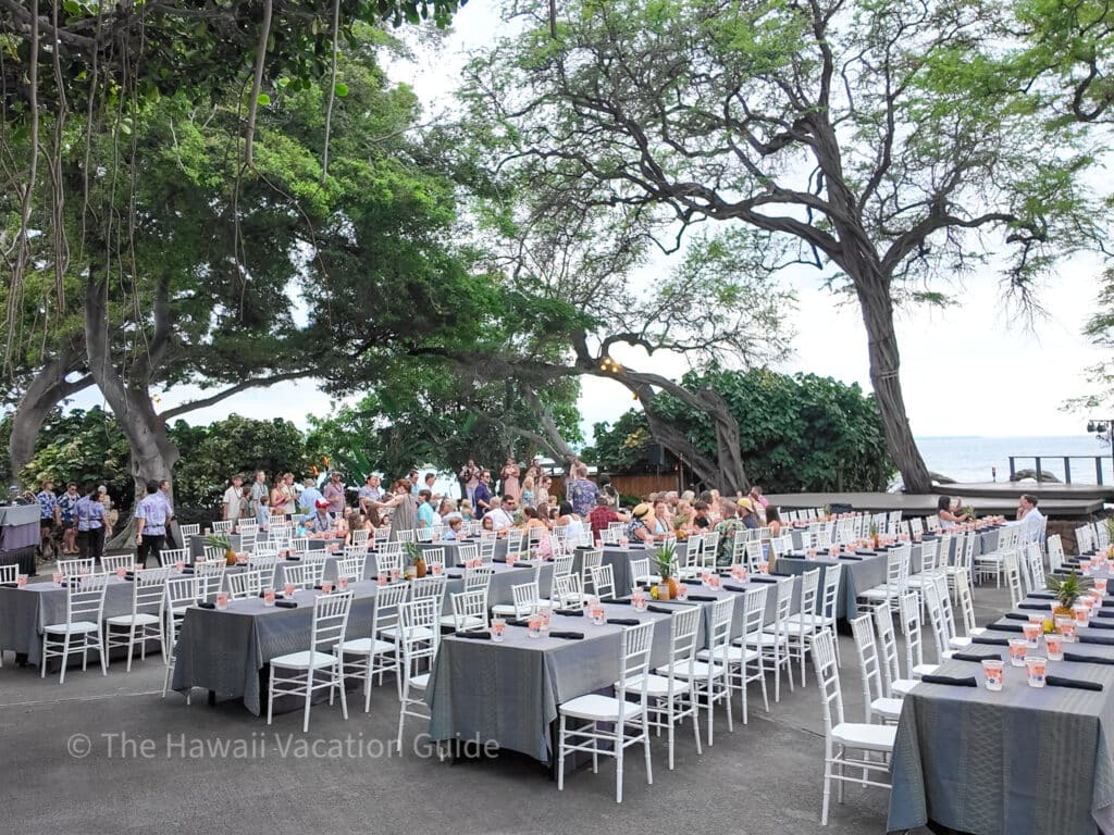 Mauna Kea Beach Hotel Luau seating