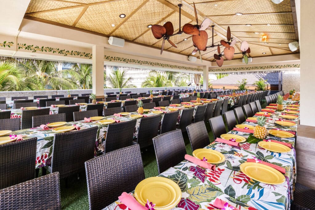 rock-a-hula Luau Pavilion in Waikiki for the buffet