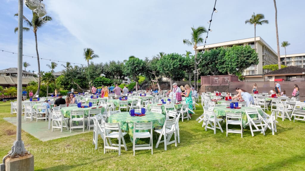 sunset luau seating review big island - seating general vs premium