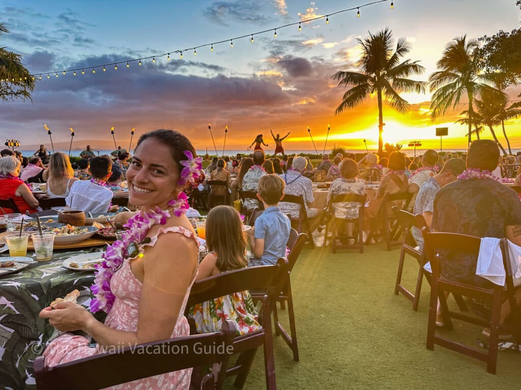 wailea luau standard seating